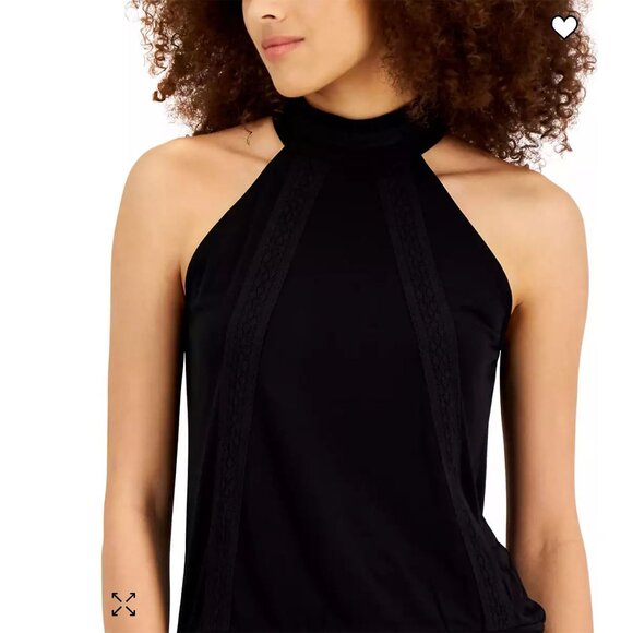 INC Womens Stretch Back Key Hole Halter Top-NWT-Size XS - Picture 3 of 3